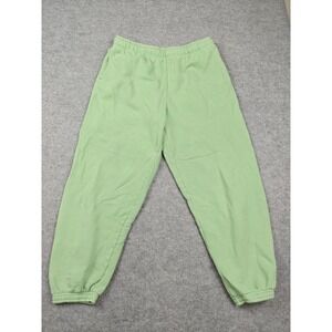 Tna Pants Womens M Green Cozy Fleece Mega Sweatpants Elastic Cuffed Aritzia